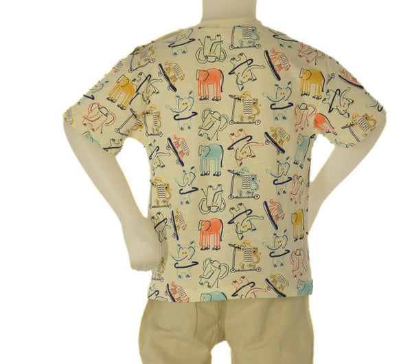 T-SHIRT BAMBINO ZIPPY GIROCOLLO FANTASIA BOTTONI SPALLA  COTONE ART. ZBBAP0303-26027