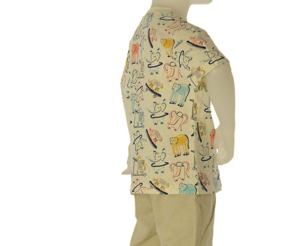 T-SHIRT BAMBINO ZIPPY GIROCOLLO FANTASIA BOTTONI SPALLA  COTONE ART. ZBBAP0303-26027