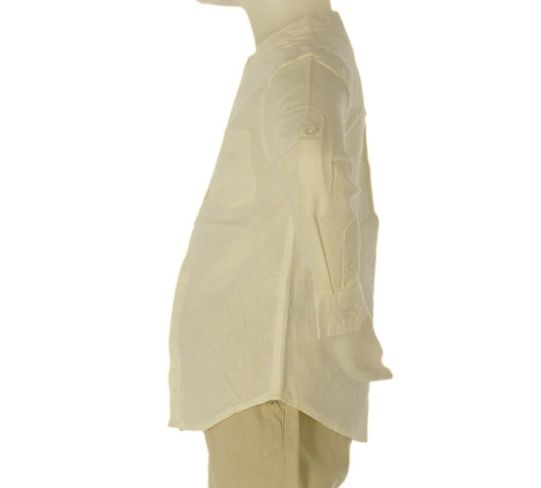 CAMICIA BAMBINO ZIPPY MANICA LUNGA BOTTONI COREANA  COTONE LINO TASCHINO ART. ZBBAP0302-26006