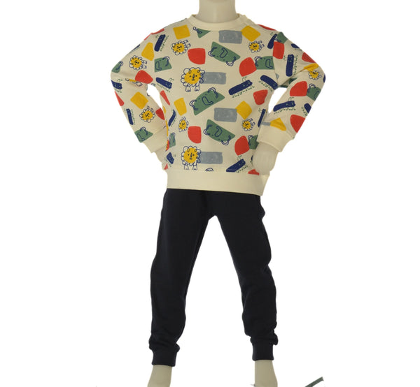 TUTA BIMBO ZIPPY GARZATA PANTALONE FELPA FANTASIA ART. ZBBAP0601-26002