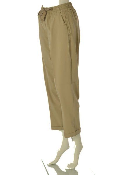 PANTALONE DONNA RAGNO ELASTICO TASCHE JOGGER RISVOLTO ART.DH15PU