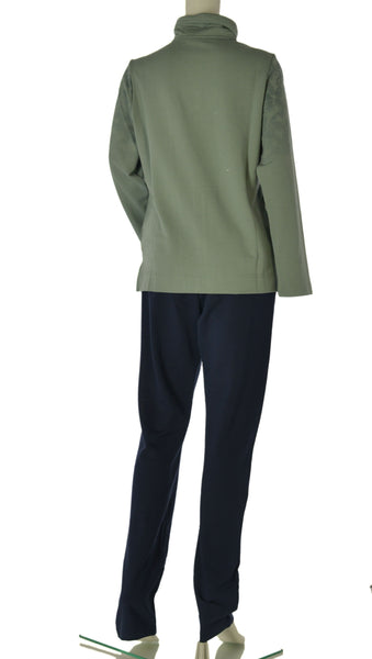 TUTA DONNA CAMPAGNOLO ZIP TASCHE SPACCHETTO FANTASIA ELASTICO COMODA PRATICA ART.8E76574