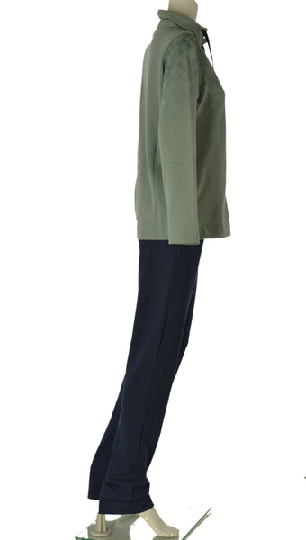 TUTA DONNA CAMPAGNOLO ZIP TASCHE SPACCHETTO FANTASIA ELASTICO COMODA PRATICA ART.8E76574