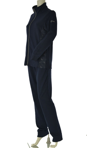 TUTA DONNA CAMPAGNOLO ZIP TASCHE POLSINI FANTASIA SPACCHETTI ELASTICO ART.8E76572