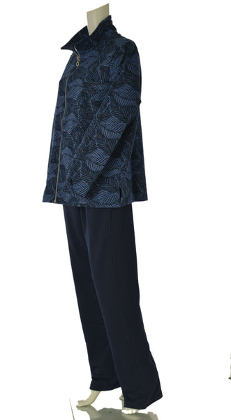 TUTA DONNA CAMPAGNOLO ZIP TASCHE SPACCHETTI FANTASIA ELASTICO COMODA PRATICA ART.8E76578