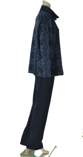 TUTA DONNA CAMPAGNOLO ZIP TASCHE SPACCHETTI FANTASIA ELASTICO COMODA PRATICA ART.8E76578