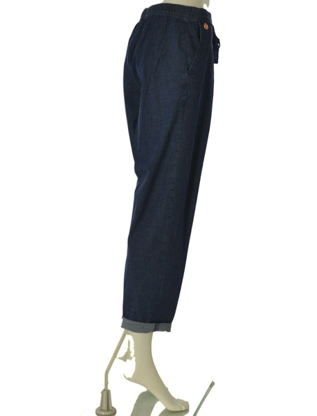 JEANS DONNA RAGNO ELASTICO COULISSE TASCHE RISVOLTO COMODO PRATICO ART. DS87PB