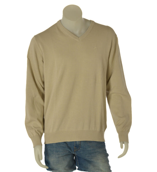 MAGLIONE UOMO BASILE COTONE SCOLLO POLSINI FASCIA ART.BE0047