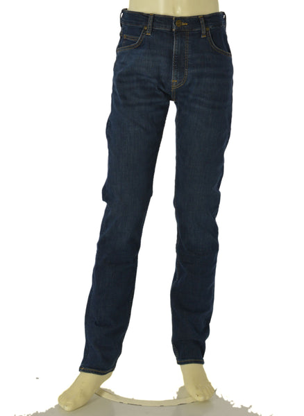 JEANS UOMO LEE ZIP BOTTONE TASCHE SCURO SLIM ART.RIDER DEEP OCEAN