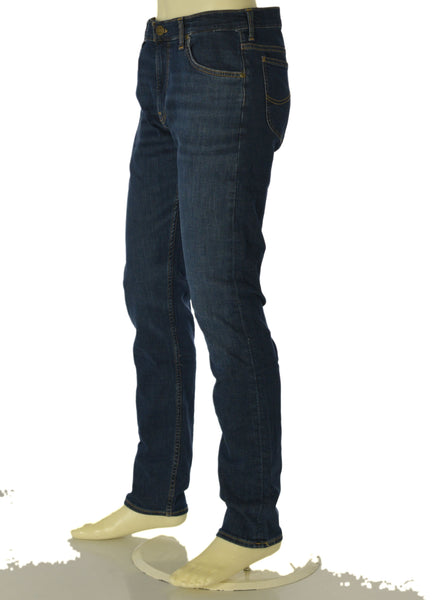 JEANS UOMO LEE ZIP BOTTONE TASCHE SCURO SLIM ART.RIDER DEEP OCEAN