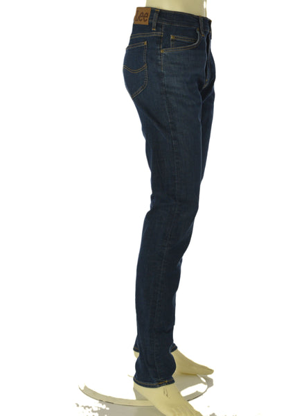 JEANS UOMO LEE ZIP BOTTONE TASCHE SCURO SLIM ART.RIDER DEEP OCEAN