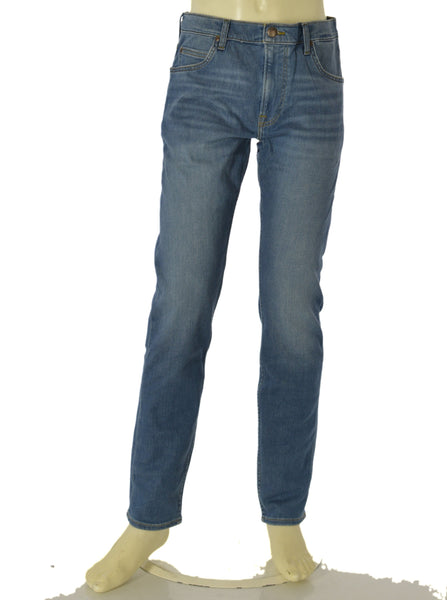 JEANS UOMO LEE ZIP BOTTONE TASCHE CHIARO SLIM ART.RIDER TRINITY