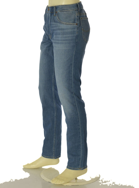 JEANS UOMO LEE ZIP BOTTONE TASCHE CHIARO SLIM ART.RIDER TRINITY