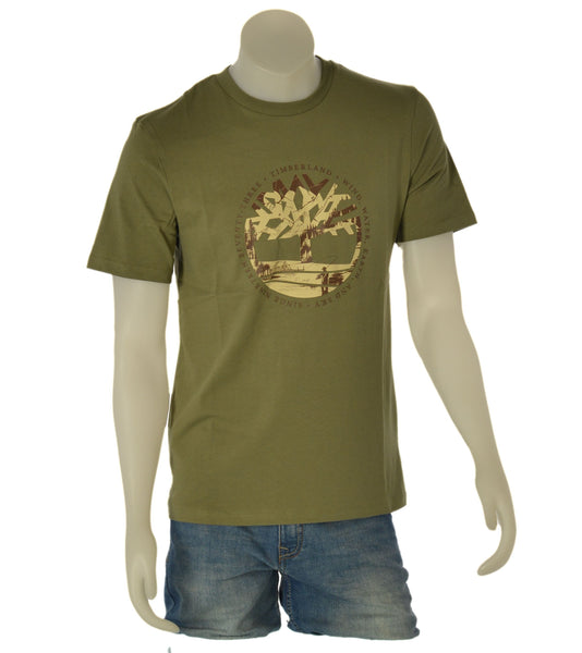 T-SHIRT UOMO RAGAZZO TIMBERLAND COTONE GIROCOLLO MEZZA MANICA LOGO ART.TB0A5MVR