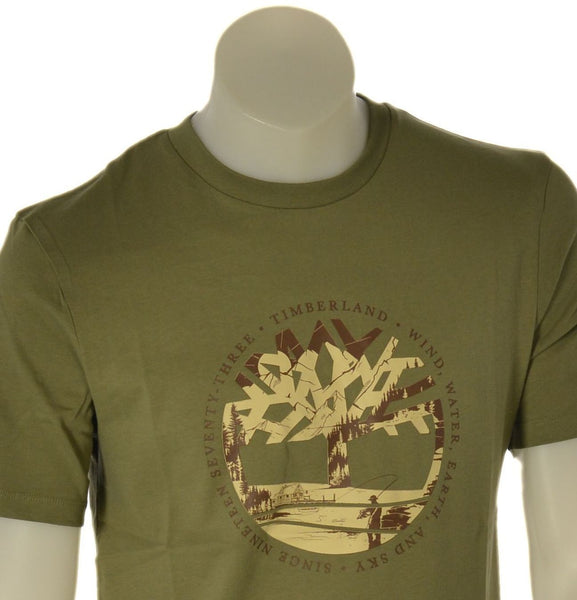 T-SHIRT UOMO RAGAZZO TIMBERLAND COTONE GIROCOLLO MEZZA MANICA LOGO ART.TB0A5MVR