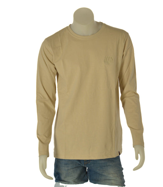 MAGLIA UOMO RAGAZZO AVIREX COTONE GIROCOLLO MANICA LUNGA SPACCHETTI LOGO ART.AX0666