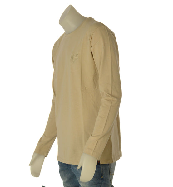 MAGLIA UOMO RAGAZZO AVIREX COTONE GIROCOLLO MANICA LUNGA SPACCHETTI LOGO ART.AX0666