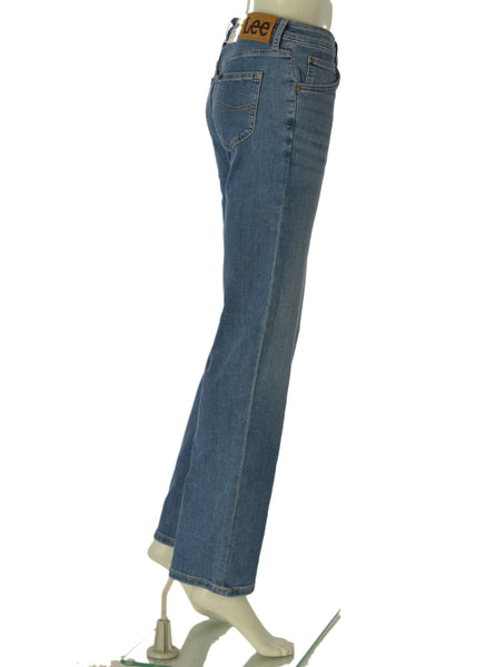 JEANS DONNA RAGAZZA LEE ZIP BOTTONE TASCHE SCHIARITURE CHIARO ART.LONDON