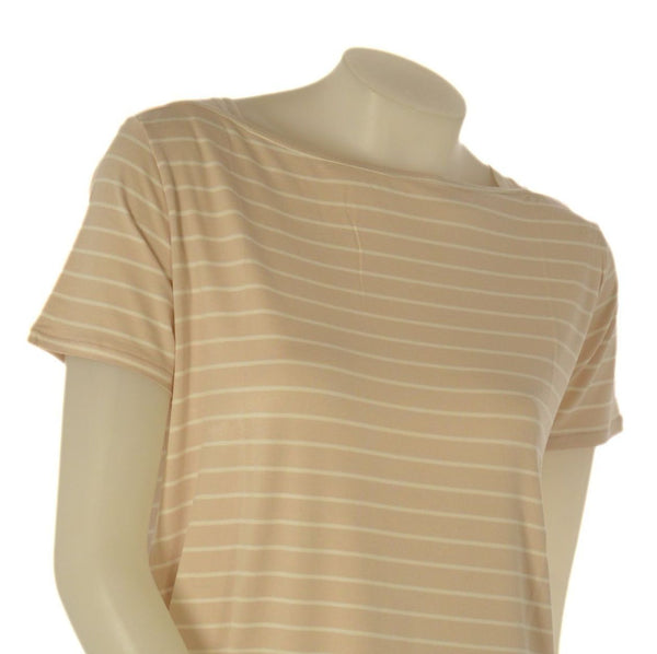 T-SHIRT DONNA RAGNO GIROCOLLO MEZZA MANICA RIGATA STONDATA LEGGERA COMODA ART.DT05TB