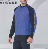 PIGIAMA UOMO PURO COTONE SERAFINO PANTALONE FANTASIA NAVIGARE ART.141968