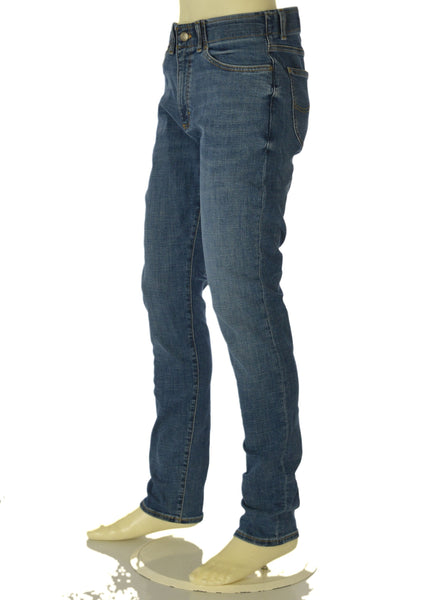 JEANS UOMO LEE ZIP BOTTONE TASCHE CHIARO SLIM STRAIGHT ART.112376321