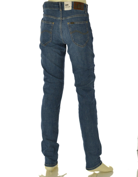 JEANS UOMO LEE ZIP BOTTONE TASCHE CHIARO SLIM STRAIGHT ART.112376321