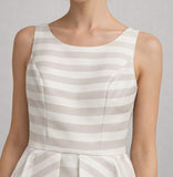 Abito Carla Ruiz IN RASO PRGIATO GONNA LEGGERMENTE SVASATA SPALLA LARGA