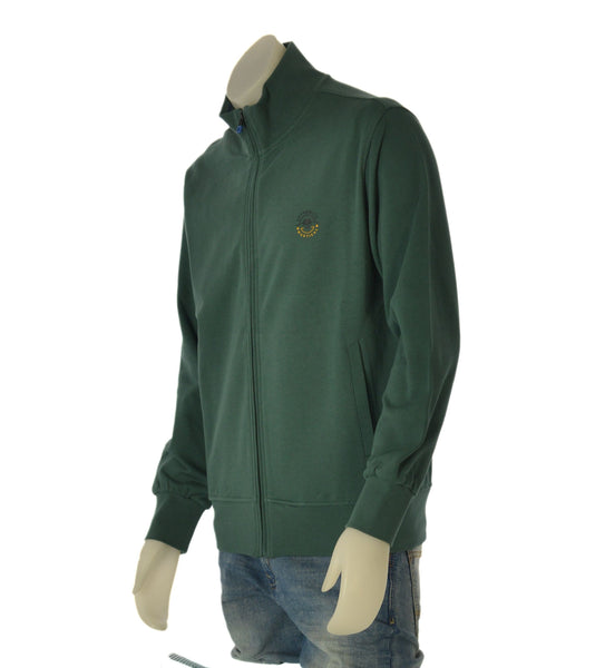 FELPA UOMO IL GRANCHIO COTONE GARZATA ZIP TASCHE POLSINI FASCIA LOGO ART.61FGR42