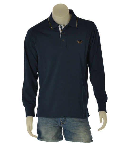 POLO UOMO IL GRANCHIO COTONE BOTTONI COLLETTO POLSINI SPACCHETTI LOGO ART.61MGR46