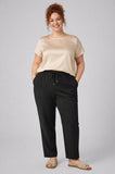 Pantalone donna Luisa Viola conformato con coulisse tasche gamba leggermente stretta tessuto poliestere viscosa art P113F