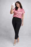 PANTALONE DONNA LUISA VIOLA ART. P922F1 MODELLO LEGGINS A FANTASIA MICRO SPACCHETTO LATERALE