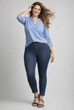 Pantaloni Luisa Viola Jeans Conformato Elasticizzato Modello Leggings alla Caviglia art P823F02