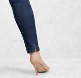 Pantaloni Miroglio Luisa Violajans elasticizzato fascetta bassa senza tasche e spacchetto modello leggins art P402