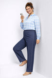 Pantaloni Miroglio Luisa ViolaPantalone in salia Stretch con Cuciture a Contrasto elegante come un pantalone pratico come un jeans art P72004