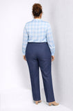 Pantaloni Miroglio Luisa ViolaPantalone in salia Stretch con Cuciture a Contrasto elegante come un pantalone pratico come un jeans art P72004