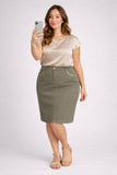 Gonna Miroglio Luisa Violasportiva in cotone stretch comfort dinamico e stile urbano art 1036F0
