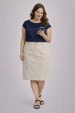 Gonna Miroglio Luisa Viola  in cotone traspirante  linea moderna e comfort quotidiano art 111441