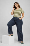JEANS CORONA CONFORMATO ELASTICIZZATO CON STRASSE GAMBA MORBINA