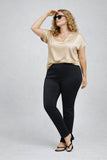 JEANS DONNA RAGAZZA OVER CALIBRATO ELASTICO VITA TASCHE MARCA EMANUELA COSTA ART.EC6422