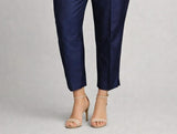 PANTALONE LUISA VIOLA ELEGANTE IN SETA PURA CERNIERA LATERALE SPACCHETTO SUL FONDO ELESTICO DIETRO ART P537