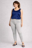 LUISA VIOLA PANTALONE MODELLO JEANS IN RASATELLO DI COTONE PRATICO CONFORTEVOLE ART P941