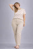PANTALONI LUISA VIOLA MODELLO JEANS IN RFASATELLO DI COTONE CONFORT FRESCO TRASPIRANTE ART 893F