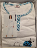 PIGIAMA DONNA LUNGO SERAFINO BOTTONI COCCINELLE MARCA ZERO ART. 4801