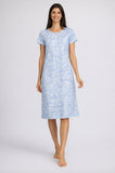 CAMICIA DA NOTTE DA DONNA FANTASIA FLOREALE PURO COTONE ALLACCIATURA BOTTONI MARCA ZERO ART. 4810E
