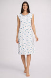 CANOTTA DONNA PURO COTONE FANTASIA COCCINELLA MANICA ALETTA APERTURA SERAFINO ART 4810