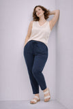 PANTALONE TUTA DONNA GIGLIOROSSO CONFORMATO COULISSE ELASTICOTASCHE COMODOPRATICOART.26040