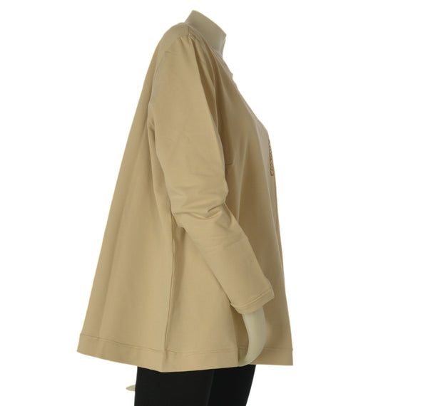 FELPA DONNA GIGLIOROSSO CONFORMATA GIROCOLLO MEZZA MANICA STRASS ART.26031