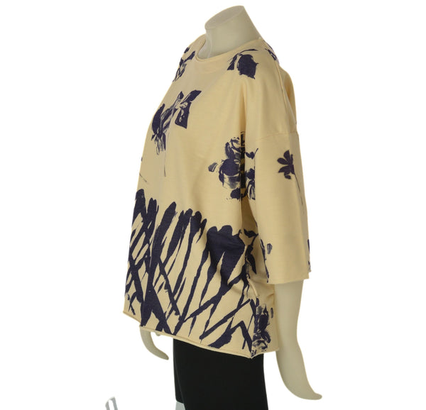 FELPA DONNA GIGLIOROSSO CONFORMATA GIROCOLLO MEZZA MANICA FANTASIA PRATICA COMODA ART.26028