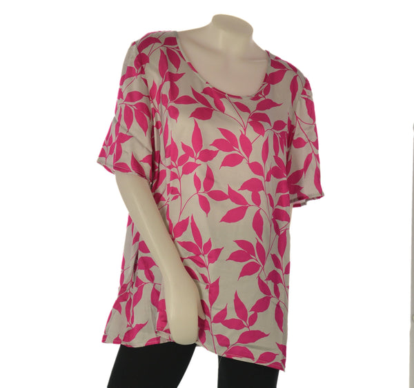 BLUSA DONNA GIGLIOROSSO GIROCOLLO MEZZA MANICA ELEGANTE FANTASIA ART26059