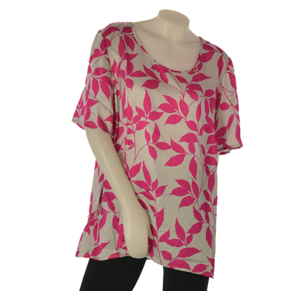 BLUSA DONNA GIGLIOROSSO GIROCOLLO MEZZA MANICA ELEGANTE FANTASIA ART26059